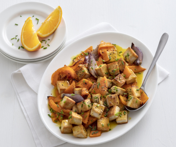 Beer-marinated tofu