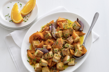 Beer-marinated tofu