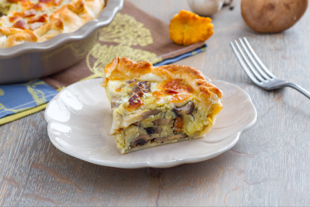Mushroom and Potato Savory Pie