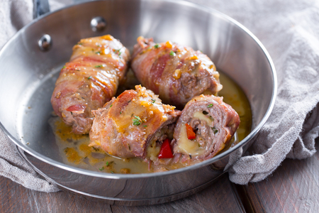 Meat and Bacon Rolls