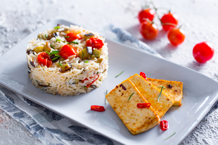 Rice with Spicy Sautéed Tofu