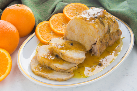 Pork loin with orange
