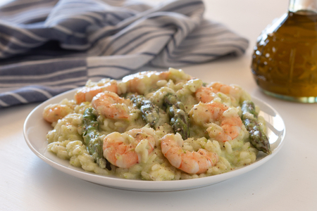 Asparagus and Prawn Risotto
