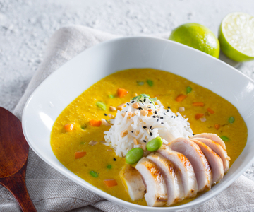 Chicken soup with basmati rice