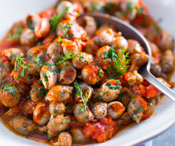 Sea snails stewed
