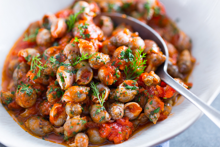 Sea snails stewed