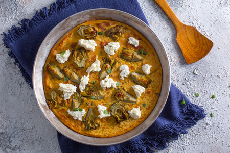 Chickpea Farinata with Artichokes