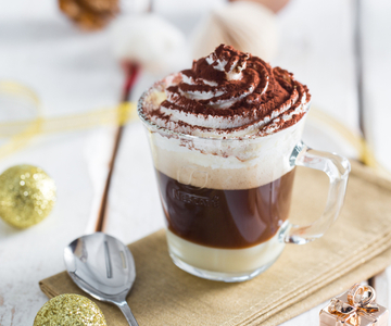 Delicious coffee with cream