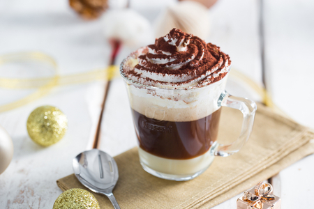 Delicious coffee with cream