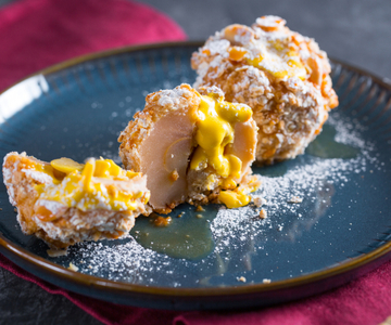 Dessert with Annurca Apples and Zabaglione