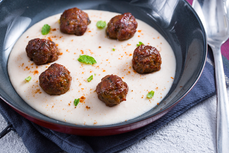 Meatballs with Cannellini Cream