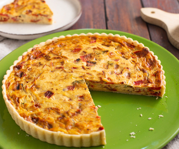 Savory pie with peppers and ricotta