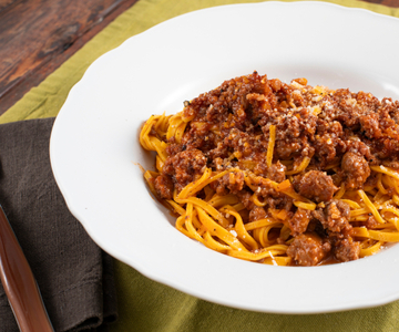 Tajarin 30 yolks with sausage ragout