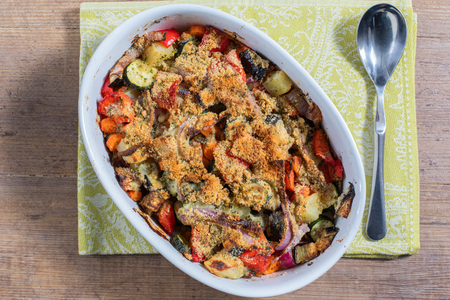 Microwave Gratinated Vegetables
