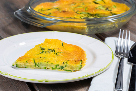 Zucchini omelette in the microwave
