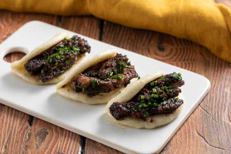 Steamed Bao with Wagyu Ribs