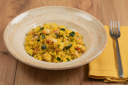 Couscous with Zucchini and Shrimp