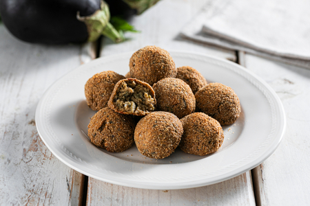 Baked Eggplant Meatballs