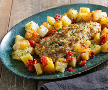 Baked cod au gratin