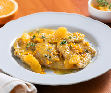 Orange scaloppine