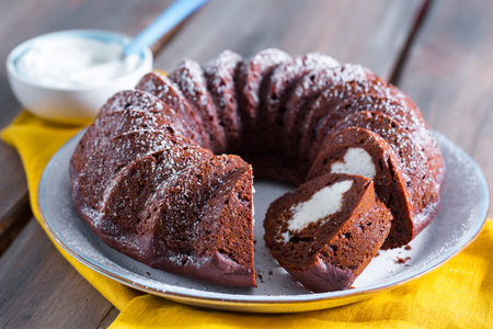 Cocoa Bundt Cake with Coconut Heart