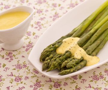 Asparagus with Savory Zabaglione