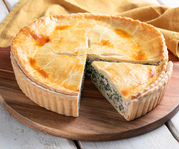 Zucchini and Ricotta Quiche with Ham