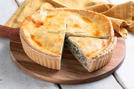 Zucchini and Ricotta Quiche with Ham