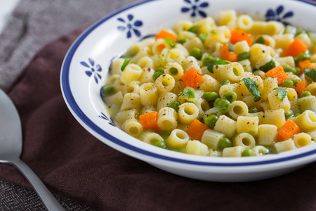 Pasta, Potato, and Pea Soup