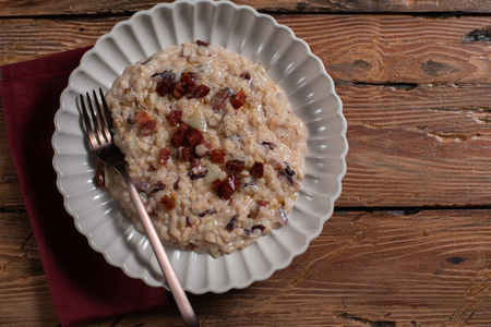 Risotto with radicchio and speck