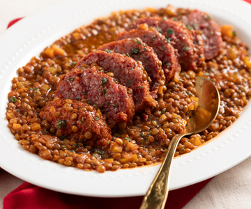 Cotechino and Lentils in Sauce