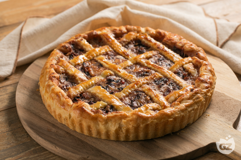 Savory Radicchio and Gorgonzola Tart