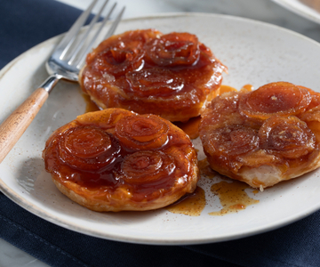 Mini tarte tatin of cipollini onions