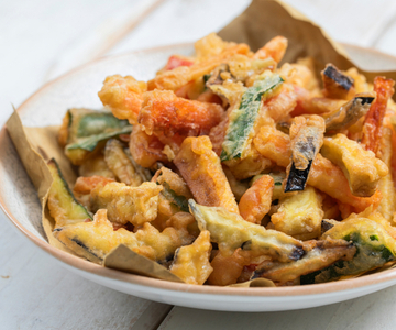 Battered vegetables