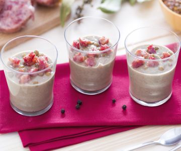 Creamy Lentil Soup with Crispy Cotechino