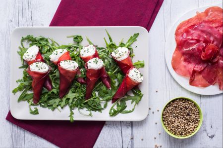 Bresaola and Cheese Cones