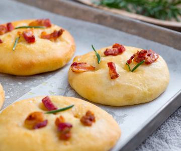 Rosemary and Guanciale Mini Focaccias
