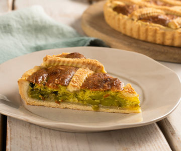 Savory Fava Bean and Pecorino Tart