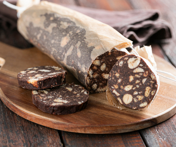 Vegan chocolate salami