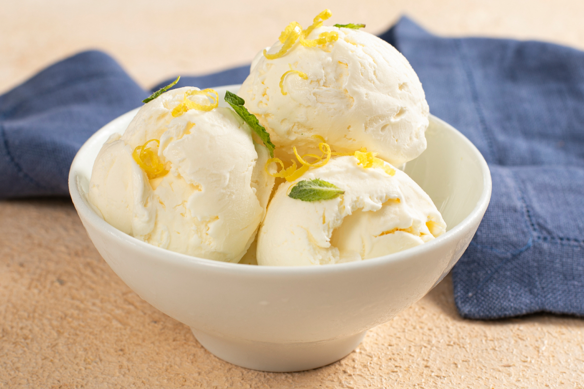 Three-ingredient no-churn lemon ice cream