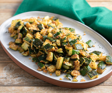 Skillet Zucchini Gratin