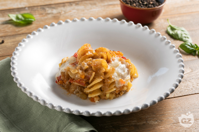 oven-baked recipe with vegetables and fiordilatte oven-baked recipe with vegetables and fiordilatte