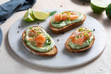 Salmon and avocado toast