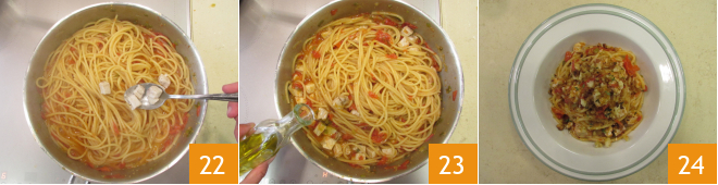 Spaghettoni with swordfish and breadcrumbs