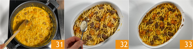 Trofie with sausage and butternut squash