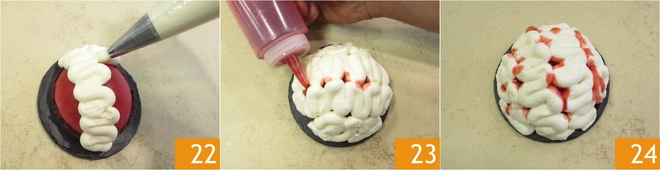 Halloween brain cheesecake